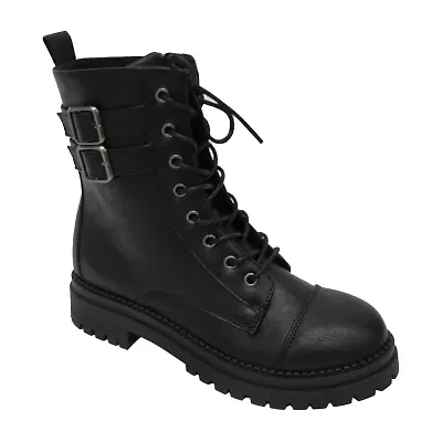 Pop Womens Perlla Block Heel Booties