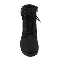 Pop Womens Vega Block Heel Booties
