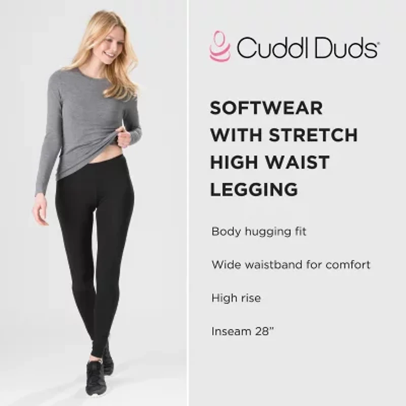 Cuddl Duds Softwear Hi-Waisted Tag Free Thermal Legging