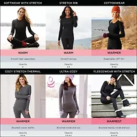 Cuddl Duds Womens Ultra Cozy Crew Neck Long Sleeve Thermal Shirt