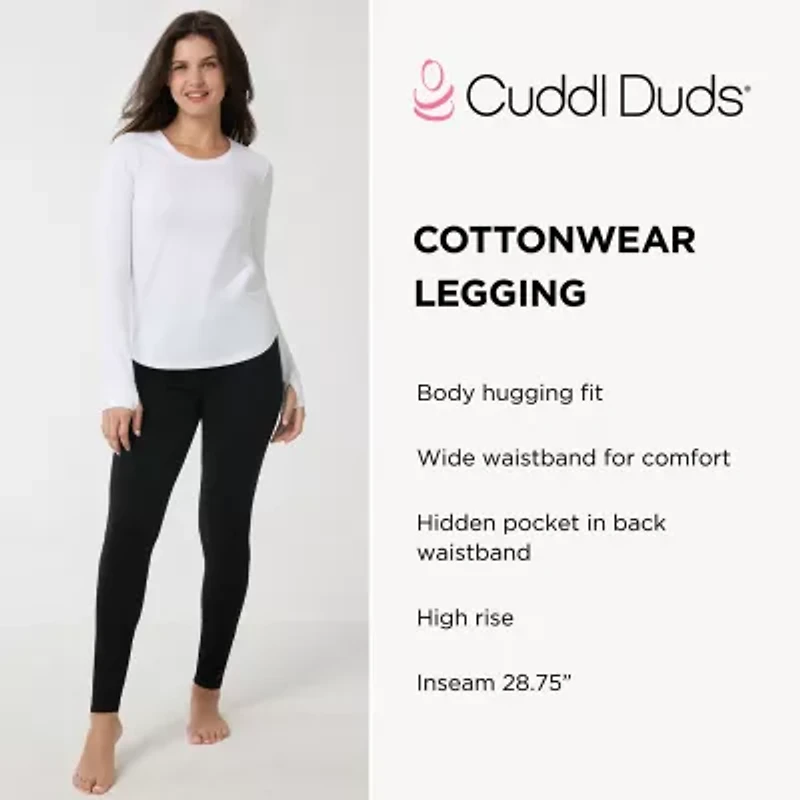 Cuddl Duds Cottonwear Tag Free Thermal Legging
