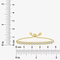 Heart (Gh / Si2 I1) Womens 1/10 CT. T.W. Lab Grown White Diamond 14K Rose Gold Over Silver Sterling Silver Heart Bolo Bracelet
