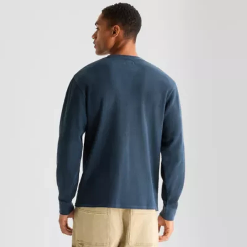 Arizona Mens Crew Neck Long Sleeve Regular Fit Thermal Top
