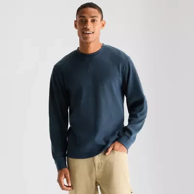 Arizona Mens Crew Neck Long Sleeve Regular Fit Thermal Top