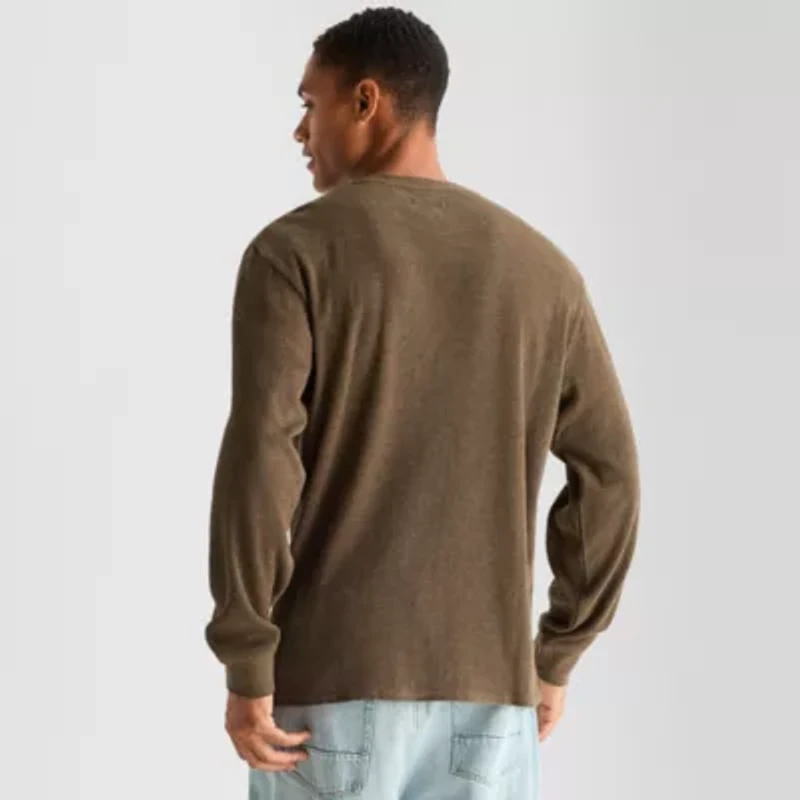 Arizona Mens Crew Neck Long Sleeve Regular Fit Thermal Top