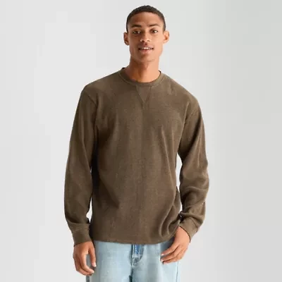 Arizona Mens Crew Neck Long Sleeve Regular Fit Thermal Top