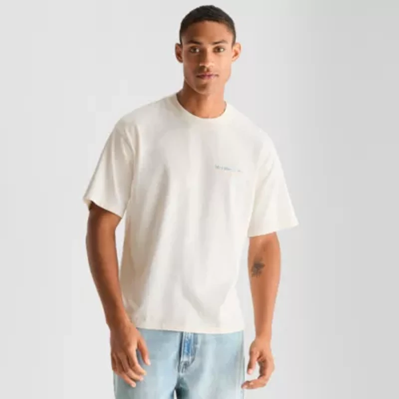 Arizona Mens Crew Neck Short Sleeve Relaxed Fit Graphic T-Shirt