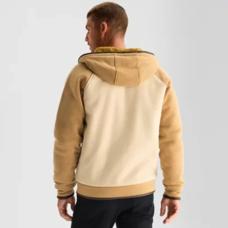 U.S. Polo Assn. Colorblock Sherpa Mens Long Sleeve Embroidered Zipper Hoodie