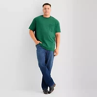 St. John's Bay Super Soft Pocket Mens Crew Neck Short Sleeve Quick Dry Big and Tall T-Shirt