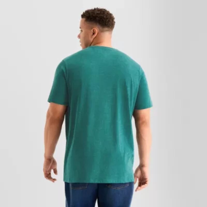 St. John's Bay Super Soft Pocket Mens Crew Neck Short Sleeve Quick Dry Big and Tall T-Shirt