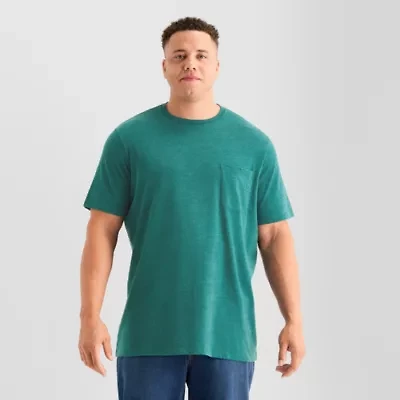 St. John's Bay Super Soft Pocket Mens Crew Neck Short Sleeve Quick Dry Big and Tall T-Shirt