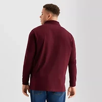 St. John's Bay Super Soft Jersey Big and Tall Mens Classic Fit Long Sleeve Polo Shirt