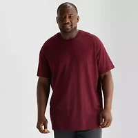 St. John's Bay Super Soft Mens Easy-on + Easy-off Crew Neck Short Sleeve Adaptive Big and Tall T-Shirt