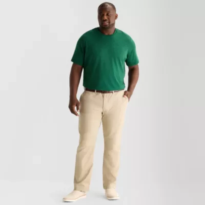 St. John's Bay Super Soft Mens Easy-on + Easy-off Crew Neck Short Sleeve Adaptive Big and Tall T-Shirt