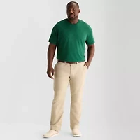 St. John's Bay Super Soft Mens Easy-on + Easy-off Crew Neck Short Sleeve Adaptive Big and Tall T-Shirt