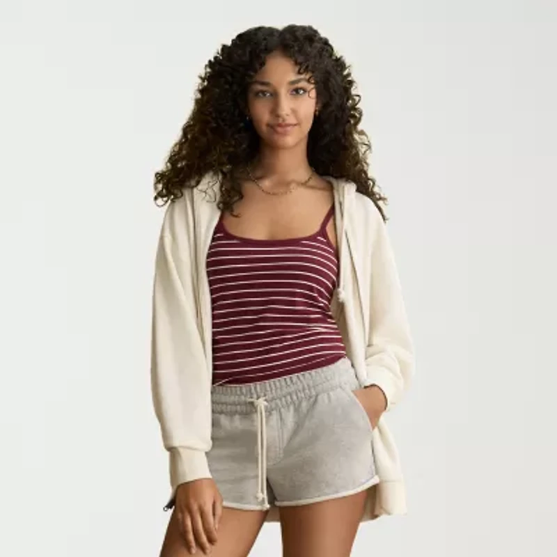 Arizona Womens Juniors Hooded Long Sleeve Sweatshirt