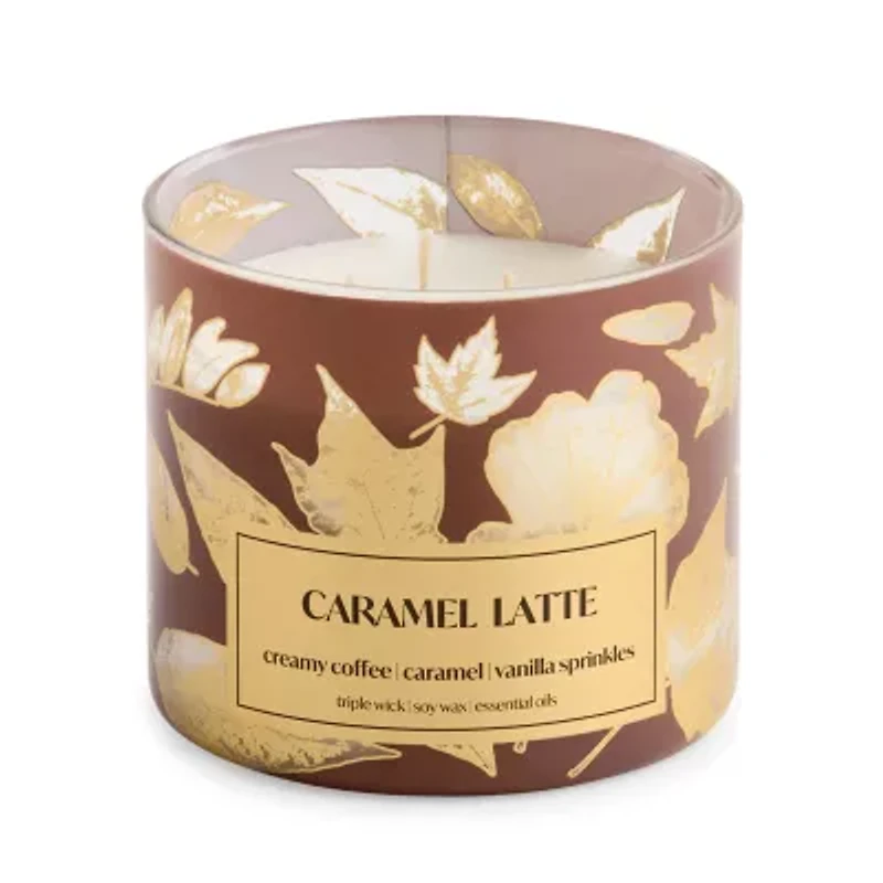 Distant Lands Caramel Latte 3-Wick Scented Jar Candle