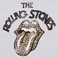 New World Rolling Stones Off The Shoulder Womens Short Sleeve Loose Fit Juniors Graphic T-Shirt