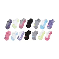 Hanes Ultimate Little & Big Kid Girls 14 Pair No Show Socks