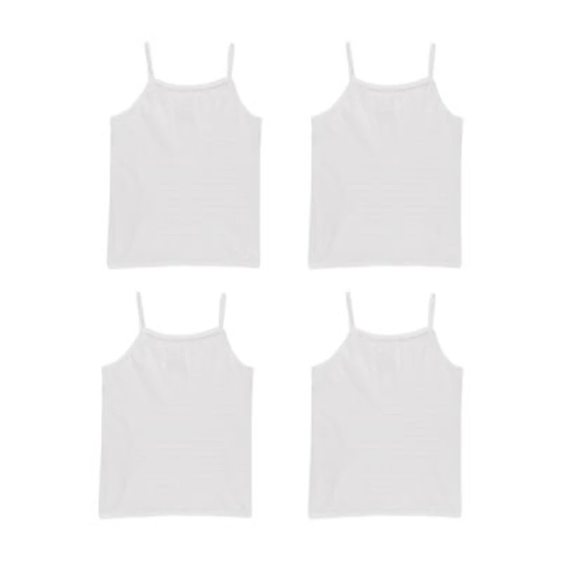 Hanes Ultimate EcoSmart Little & Big Girls 4 Pack Square Neck Camisole