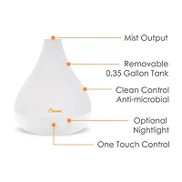 Crane 2-In-1 Personal 0.35 Gallon Ultrasonic Cool Mist Humidifier & Aroma Diffuser