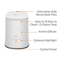 Crane 2-In-1 1.2 Gallon Ultrasonic Cool Mist Humidifier & Aroma Diffuser