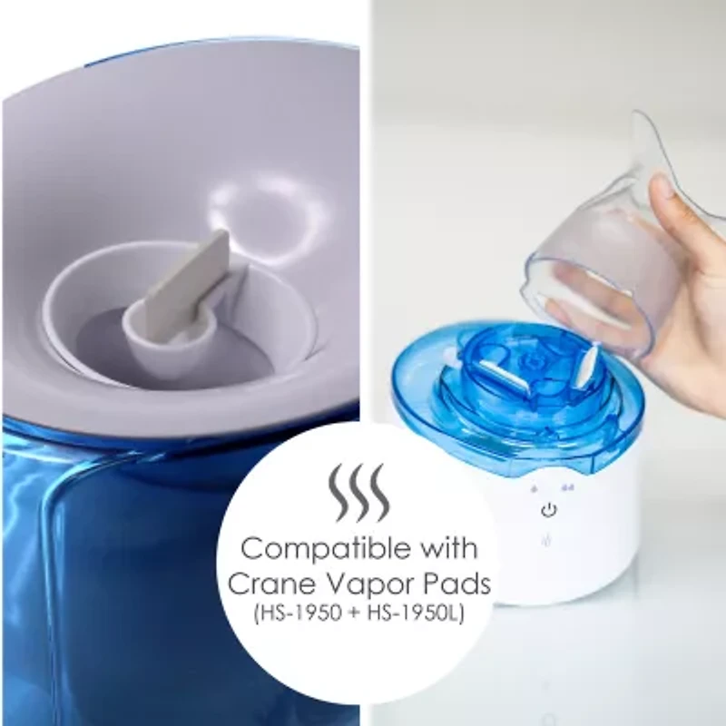 Crane 0.5 Gallon 2-In-1 Warm Mist Humidifier & Personal Steam Inhaler