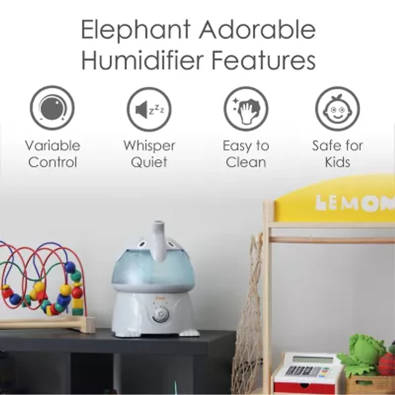 Crane  1 Gallon Ultrasonic Cool Mist Humidifier - Elephant
