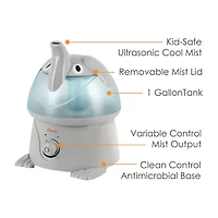 Crane  1 Gallon Ultrasonic Cool Mist Humidifier - Elephant