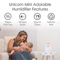 Crane Mini 0.5 Gallon Ultrasonic Cool Mist Humidifier - Unicorn