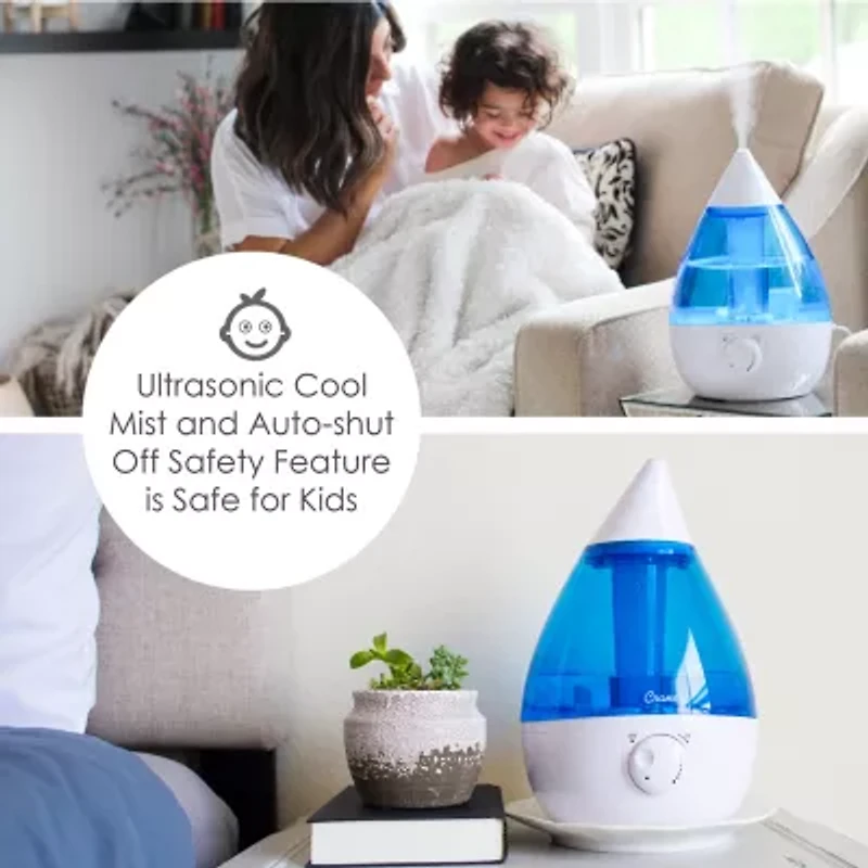Crane Drop 1 Gallon Ultrasonic Cool Mist Humidifier