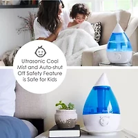 Crane Drop 1 Gallon Ultrasonic Cool Mist Humidifier