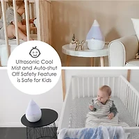 Crane Droplet 0.5 Gallon Ultrasonic Cool Mist Humidifier
