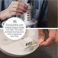 Crane Droplet 0.5 Gallon Ultrasonic Cool Mist Humidifier - Clear/White