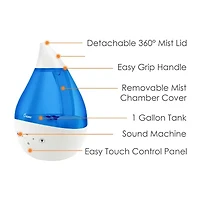 Crane 4-In-1 Top Fill 1 Gallon Cool Mist Humidifier with Sound Machine