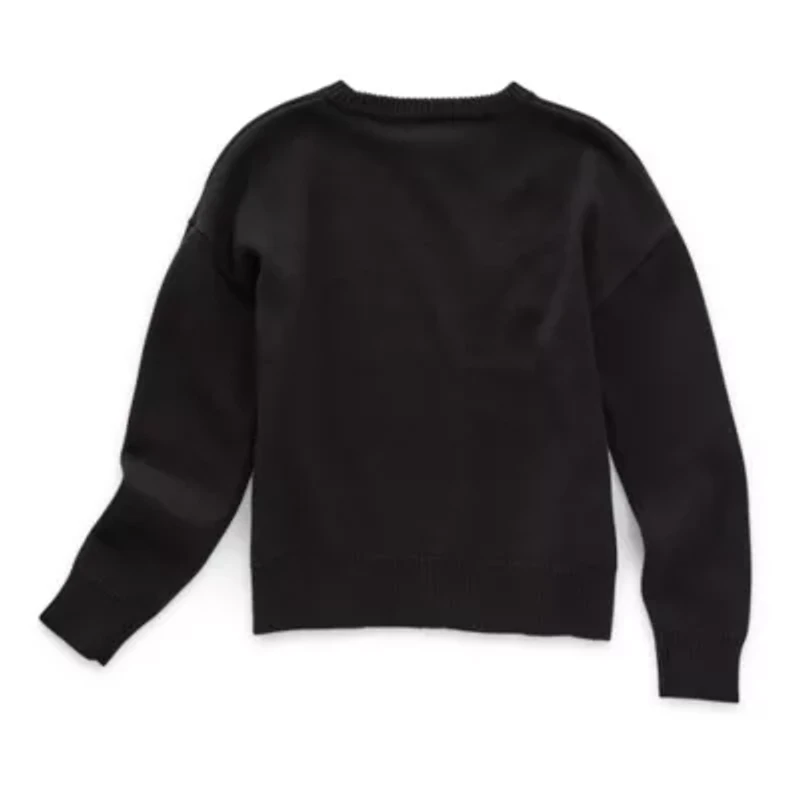 Thereabouts Little & Big Kid Girls Round Neck Long Sleeve Pullover Sweater