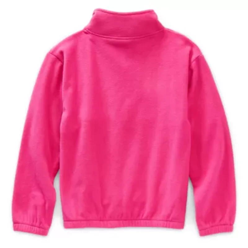 Xersion Microfleece Little & Big Kid Girls Mock Neck Fleece Long Sleeve Sweatshirt
