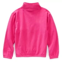 Xersion Microfleece Little & Big Kid Girls Mock Neck Fleece Long Sleeve Sweatshirt