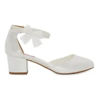 Pop Brighten Little & Big Kid Girls Closed Toe Block Heel Pumps
