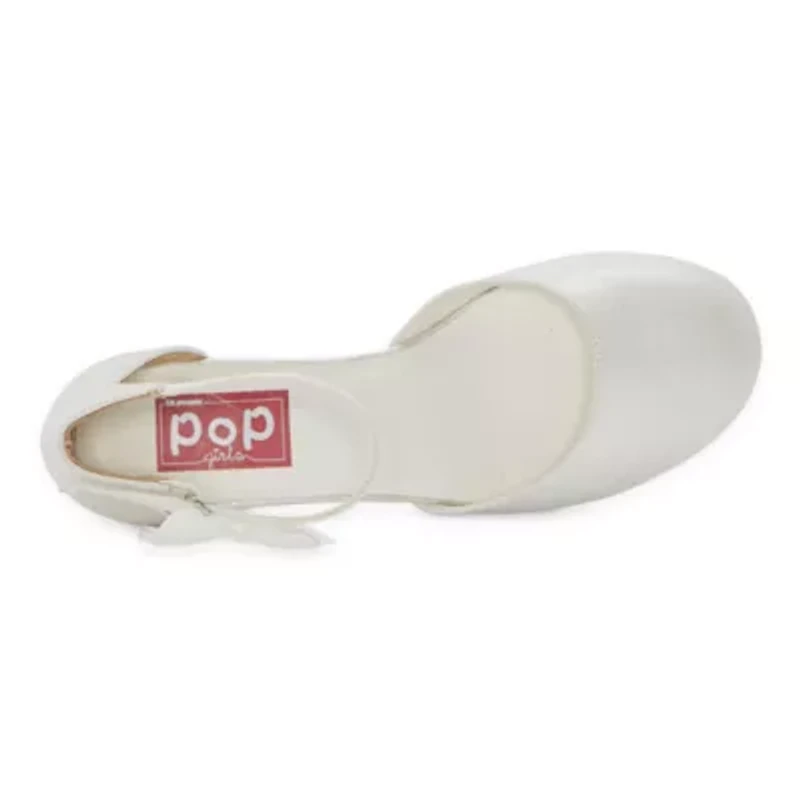 Pop Brighten Little & Big Kid Girls Closed Toe Block Heel Pumps