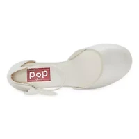 Pop Brighten Little & Big Kid Girls Closed Toe Block Heel Pumps