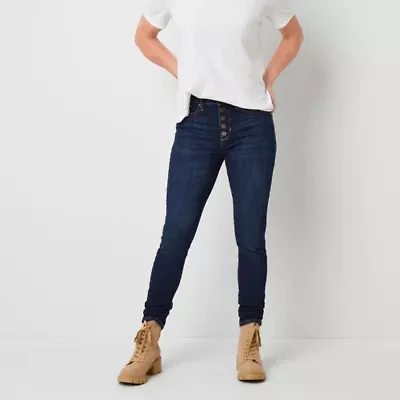a.n.a Womens Button Fly Skinny Fit Jean