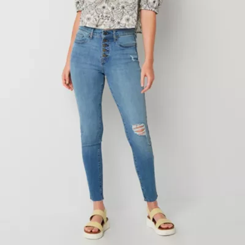 a.n.a Womens Button Fly Skinny Fit Jean