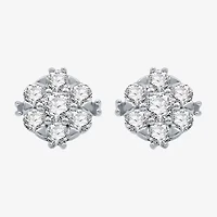 (H-I / I1) 1/2 CT. T.W. Lab Grown White Diamond 10K White Gold 8.2mm Stud Earrings