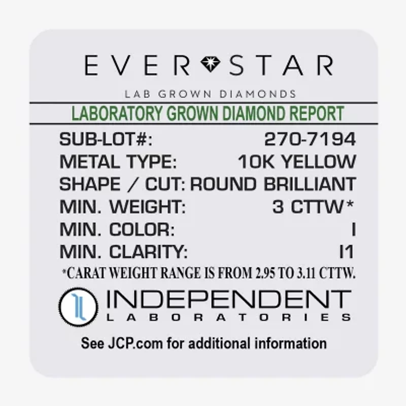 H-I / I1) Womens CT. T.W. Lab Grown White Diamond 10K Gold Tennis Bracelet