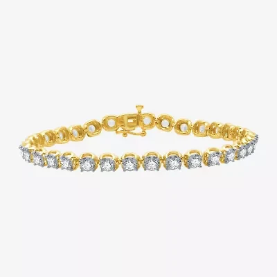 (H-I / I1) Womens 5 CT. T.W. Lab Grown White Diamond 10K Gold Tennis Bracelet