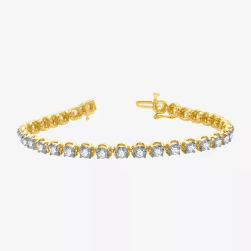 (H-I / I1) Womens 5 CT. T.W. Lab Grown White Diamond 10K Gold Tennis Bracelet