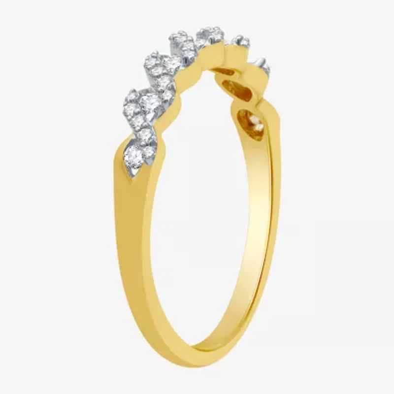 I Said Yes (H-I / I1) Womens 1/4 CT. T.W. Lab Grown White Diamond Sterling Silver Anniversary Wedding Band