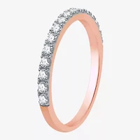 (H-I / I1) Womens 2 CT. T.W. Lab Grown White Diamond 10K Rose Gold Cushion Side Stone Halo Bridal Set