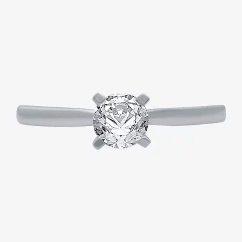 (H-I / I1) Womens 1/2 CT. Lab Grown White Diamond 10K Gold Round Solitaire Engagement Ring